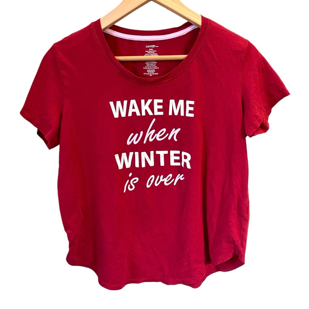 George Wake Me When Winter is Over Red T-Shirt Medium